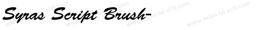 Syras Script Brush字体转换